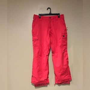 Empyre Ski Pants Neon Pink Snow Boarding Pants Women's Size Medium 10,000 MM